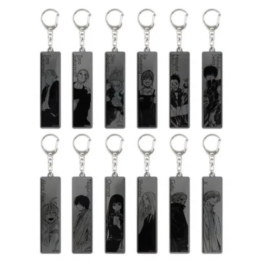 [BUNJANG] Sakamoto Days Sakaday Metal Keyring Bundle Set / 사카모토데이즈 사카데이 메탈 키링 키체인 나구모 나츠키 신 시시바 오사라기 가쿠 우즈키 일괄 양도