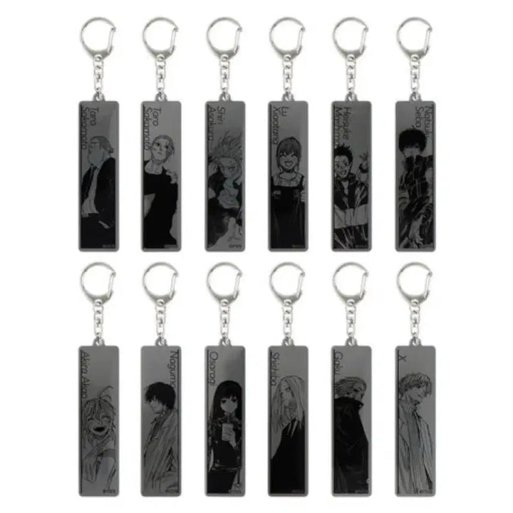 [BUNJANG] Sakamoto Days Sakaday Metal Keyring Bundle Set / 사카모토데이즈 사카데이 메탈 키링 키체인 나구모 나츠키 신 시시바 오사라기 가쿠 우즈키 일괄 양도
