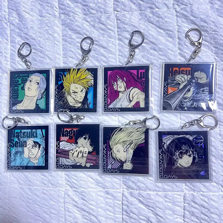 [BUNJANG] Sakamo_days Double-Sided Acrylic Keyring Bundle Set / 사카모토데이즈 사카데이 아크릴 양면키링 나구모 나츠키 신 시시바 오사라기 루 헤이스케 사카모토 일괄 양도