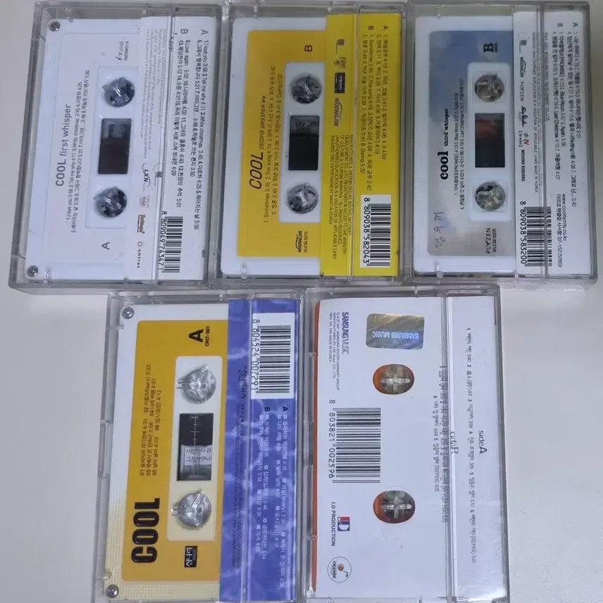 [BUNJANG] COOL 5 Cassette Tapes (Unsealed) / 쿨 5장 - 4.5 6.5 7.5 8.5집/썸머 (개봉 카세트테이프)