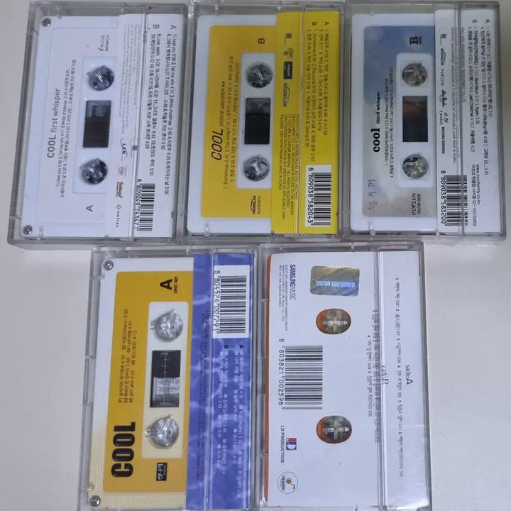 [BUNJANG] COOL 5 Cassette Tapes (Unsealed) / 쿨 5장 - 4.5 6.5 7.5 8.5집/썸머 (개봉 카세트테이프)