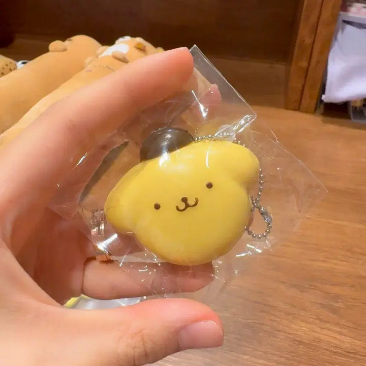[BUNJANG] Vintage Sanrio Pompompurin Macaron Keychain / 고전 산리오 폼폼푸린 마카롱 키링