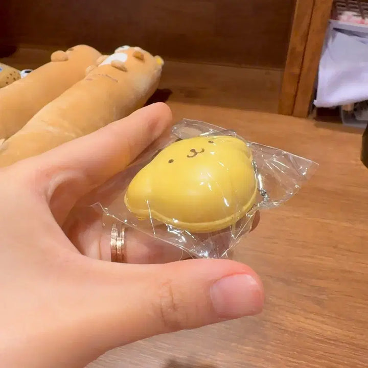 [BUNJANG] Vintage Sanrio Pompompurin Macaron Keychain / 고전 산리오 폼폼푸린 마카롱 키링
