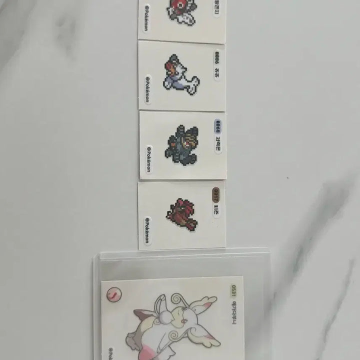 [BUNJANG] Pokemon Stickers &amp; Easel Card Bundle / 포켓몬 띠부씰+이즐카드