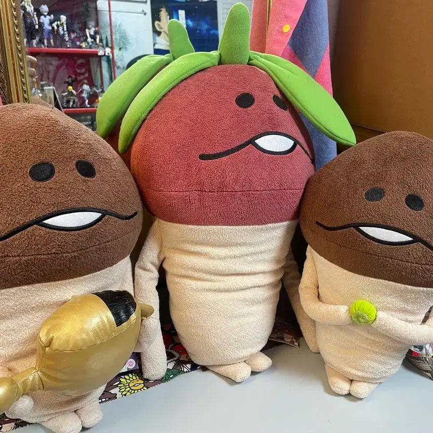 [BUNJANG] Nameless Mushroom Large Doll 3 Types Bundle Set / 3종일괄]정품 나메코 대형인형