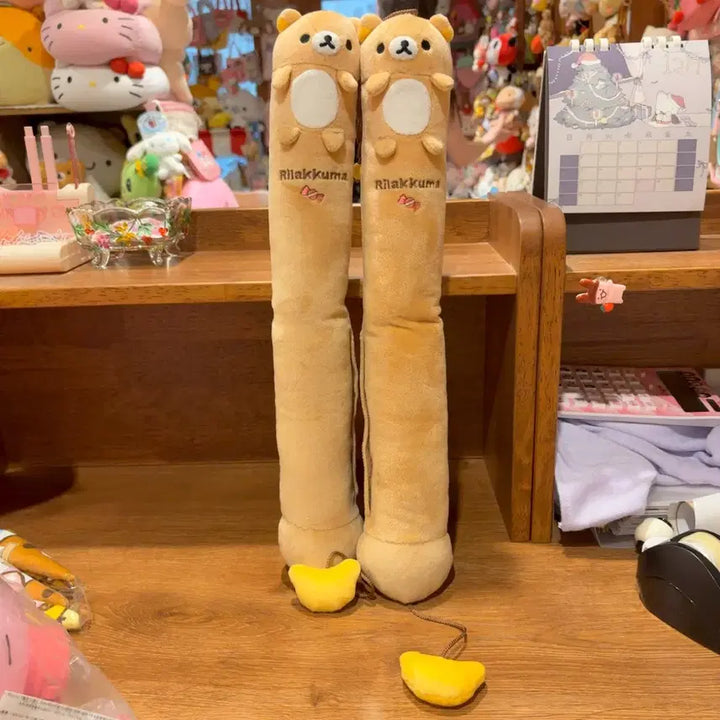 [BUNJANG] San-X Rilakkuma Plush Boot Keeper Pepero / 고전 산엑스 리락쿠마 인형 부츠키퍼 빼빼로