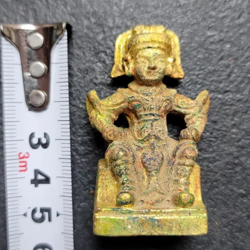 [BUNJANG] Antique Korean Gilt Bronze Standing Buddha Statue / 223번.불상.금동불.입상불.고려불상.신라불상.호신불.부처님.출토.박물관.유물