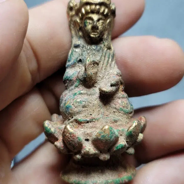 [BUNJANG] Gilt Bronze Standing Buddha Statue (Goryeo/Silla Period) / 224번.불상.금동불.입상불.고려불상.신라불상.호신불.부처님.출토.박물관.유물