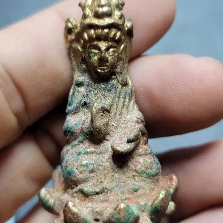 [BUNJANG] Gilt Bronze Standing Buddha Statue (Goryeo/Silla Period) / 224번.불상.금동불.입상불.고려불상.신라불상.호신불.부처님.출토.박물관.유물