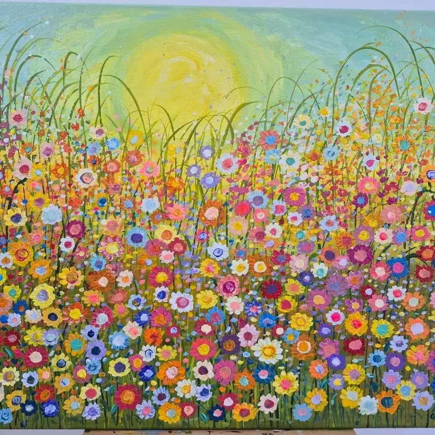 [BUNJANG] Blooming Wildflowers Painting (Size 12) / 들꽃들이 행복하게 .12호그림