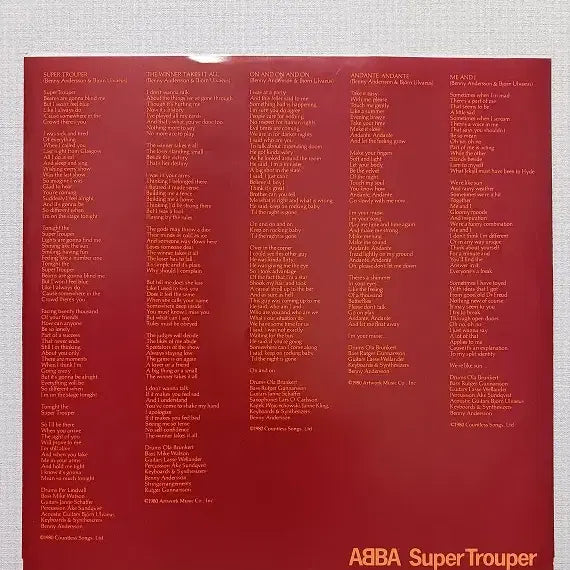 [BUNJANG] ABBA Super Trouper 1980 US First Press Vinyl / ABBA "The Winner Takes It All"