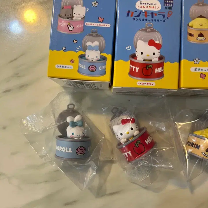 [BUNJANG] Sanrio Can Figure Set: Hello Kitty, Pochacco, Pompompurin / 산리오 캔 피규어 헬로키티/포차코/폼폼푸린
