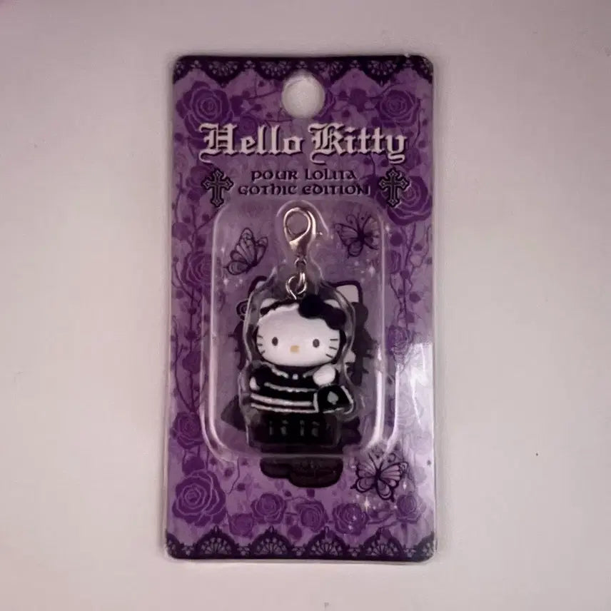 [BUNJANG] Gothic Kitty Classic Gothic Lolita Kitty Strap / 노바라 고딕 키티 고전 고스로리 키티스트랩