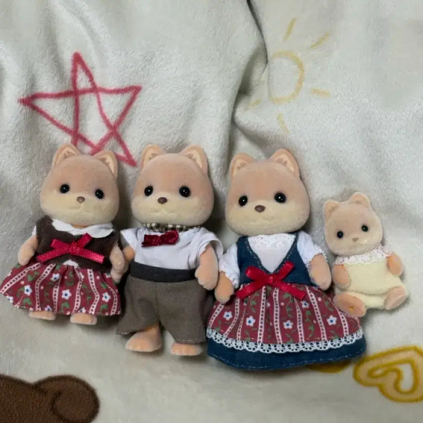 [BUNJANG] Sylvanian Families Caramel Dog Family / 실바니안 카라멜독 강아지 가족