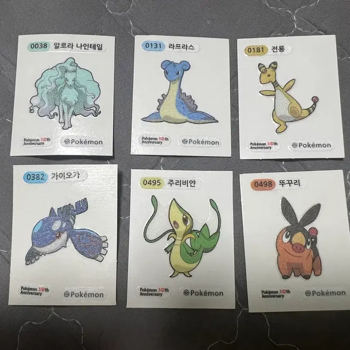 [BUNJANG] Pokemon Stickers 6 Types Bundle / 포켓몬 신 띠부씰 6종 팝니다(일괄 가격입니다 개별 판매하려면 문의해주세요)