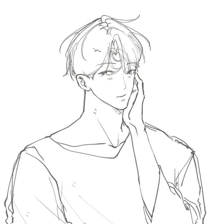 [BUNJANG] Character Sketch Commission (Male Focus, Bust) / 낙서 커미션