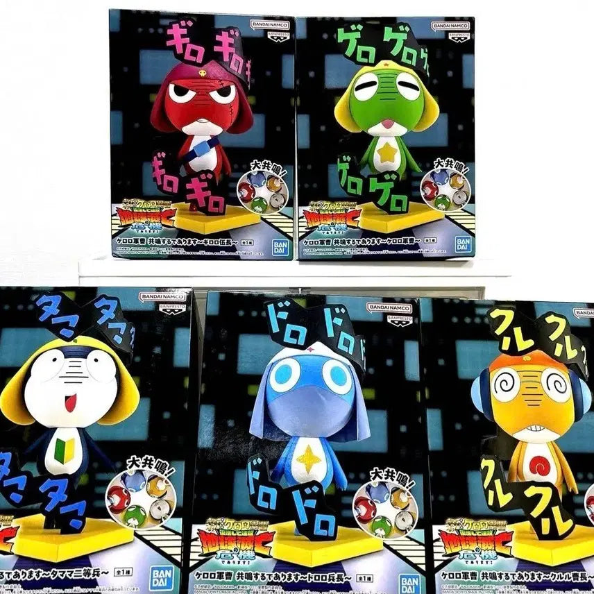[BUNJANG] Keroro GongMyung 5-Piece Figure Set / 12만원  케로로 공명 입니다 5종 일괄 세트 피규어