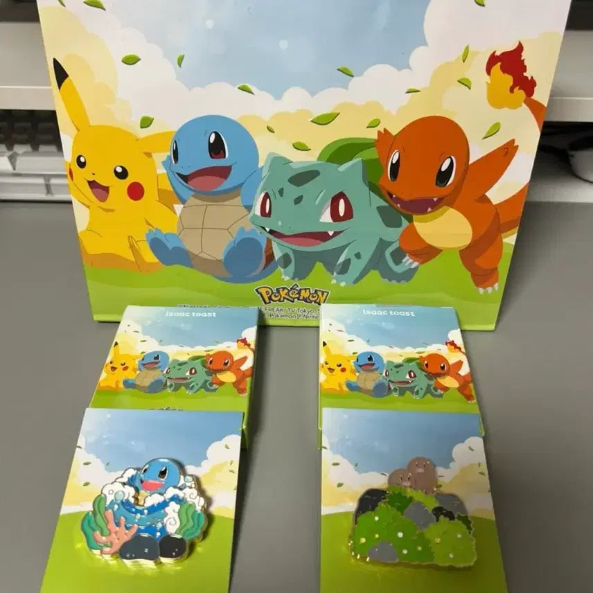 [BUNJANG] Pokemon Isak Toast Squirtle, Dugtrio Badge Bundle Set / 포켓몬스터 이삭토스트 꼬부기 닥트리오 뱃지 일괄