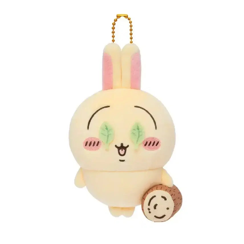 [BUNJANG] Chiikawa Usagi Watermelon Crushing Log Plush / 치이카와 나뭇잎 통나무 수박깨기 우사기 양도
