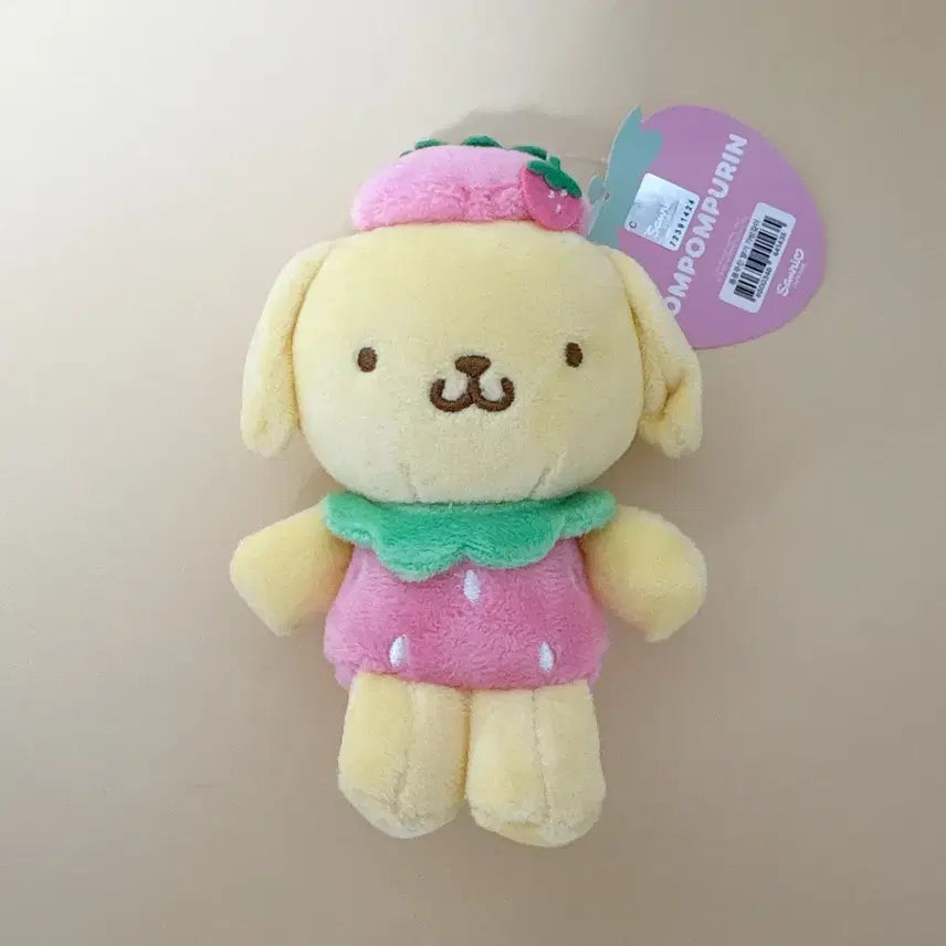 [BUNJANG] Sanrio Strawberry Pompompurin Plush Keychain / 산리오 딸기 폼폼푸린 인형 키링 새상춤