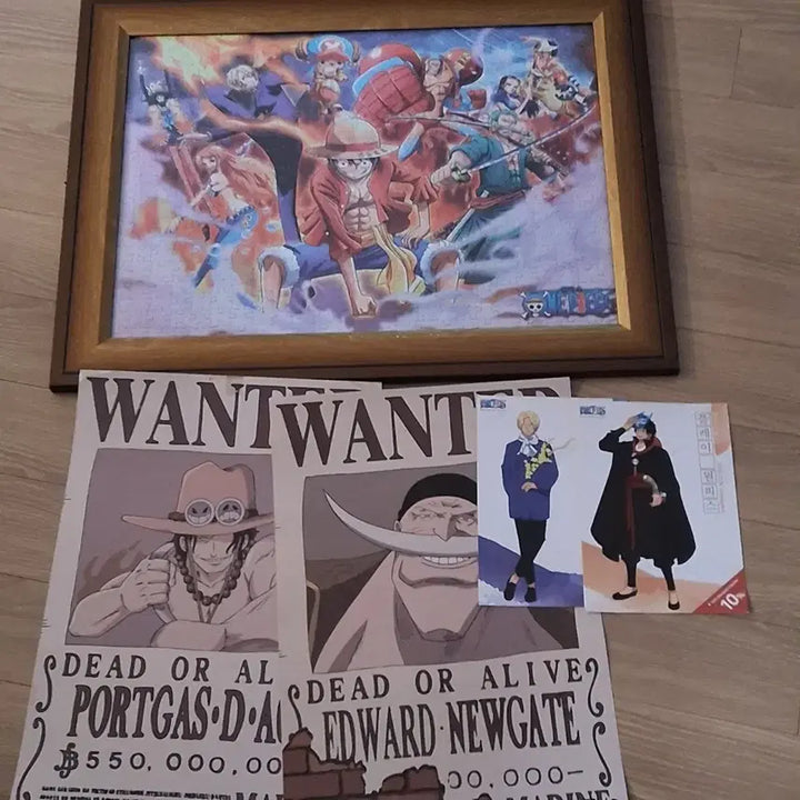 [BUNJANG] One Piece Puzzle Frame, Wanted Posters (Ace, Whitebeard), Illustration Cards (Ace, Sabo) Bundle Set / 3.1)원피스 퍼즐+액자, 현상 수배 포스터(에이스,흰수염), 일러스트 카드(에이스, 사보) 일괄