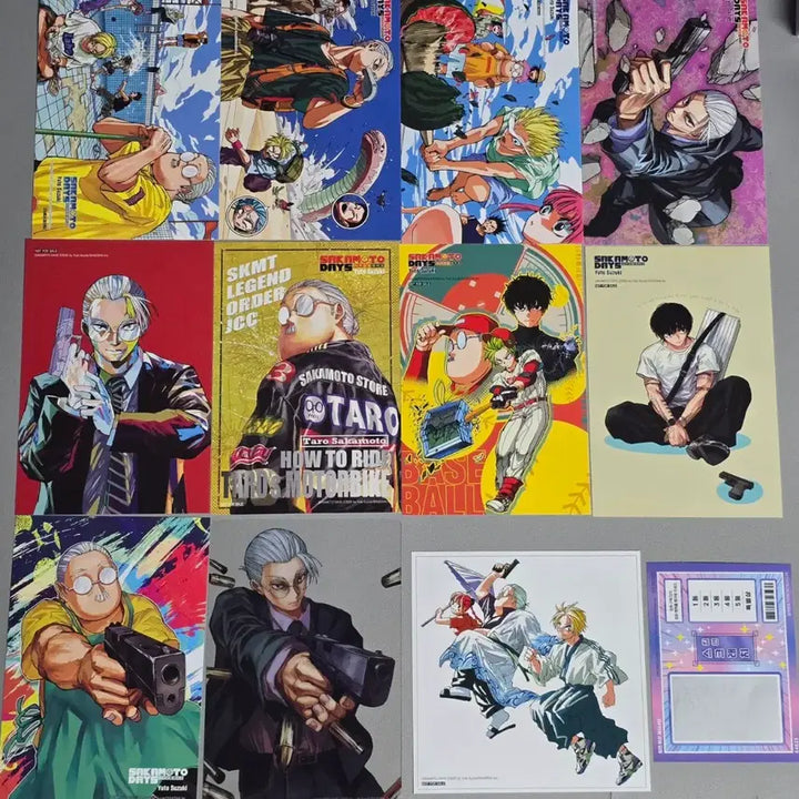 [BUNJANG] Sakamoto Days Special Edition Postcard &amp; Scratch Lottery Bundle / 사카모토데이즈 특전 엽서 살연 스크래치 복권 일괄 사카모토 데이즈 나구모 시시바  오사라기 세바 나츠키