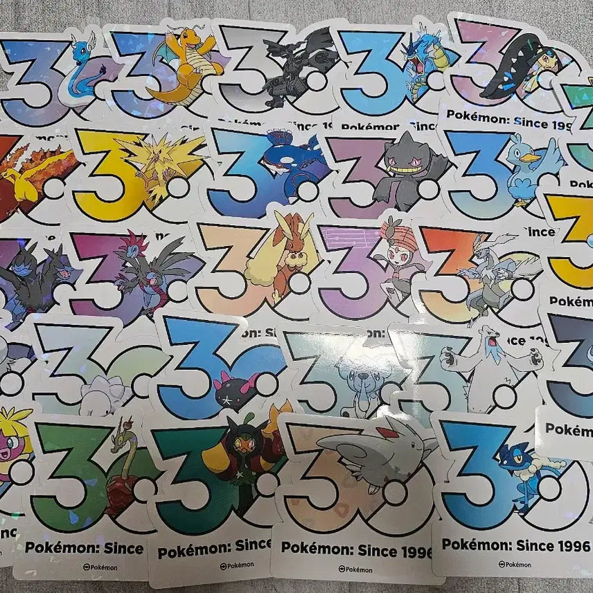 [BUNJANG] Pokemon 30th Anniversary Logo Sticker / 포켓몬 30주년 로고스티커 교환 / 판매