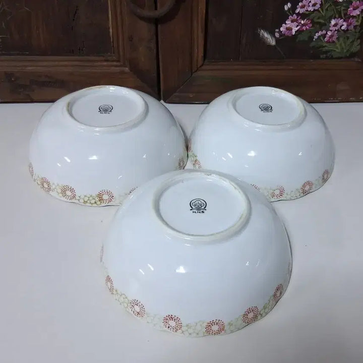 [BUNJANG] Haengnam Porcelain Vintage 3-Piece Bowl Set / 빈티지. 행남사그릇3p