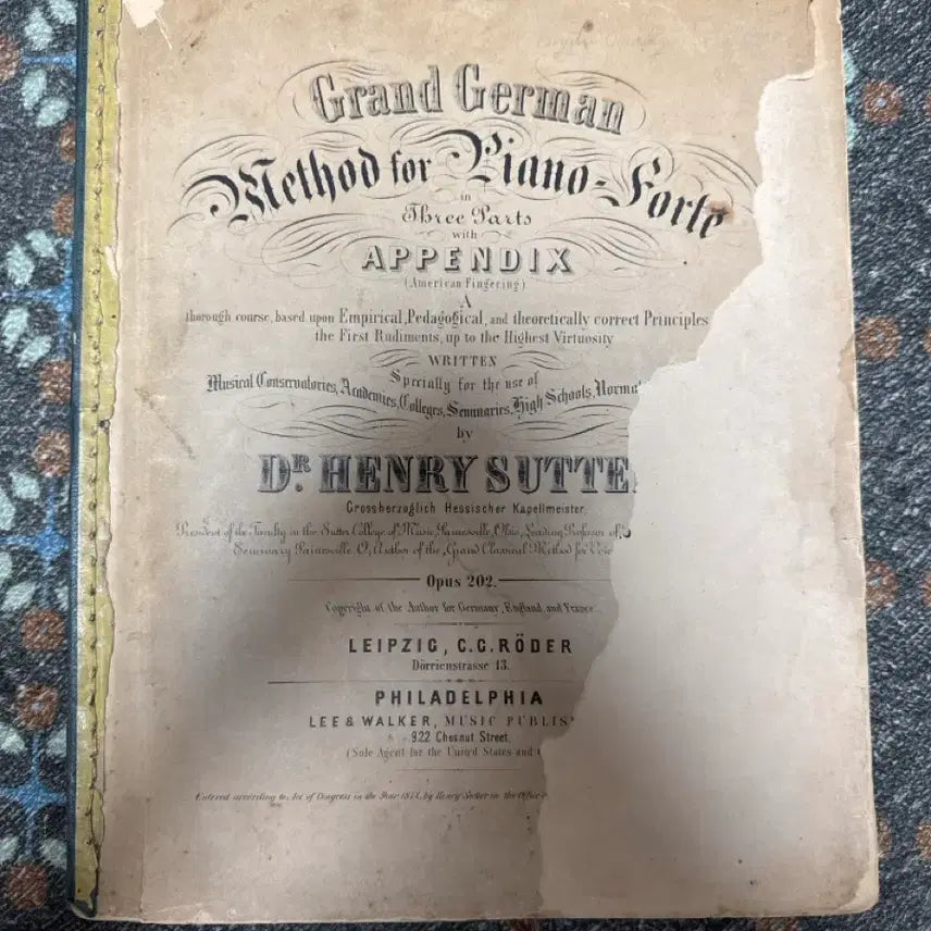 [BUNJANG] Vintage Antique Paper Piano Sheet Music / 빈티지 앤틱 지류 피아노 악보