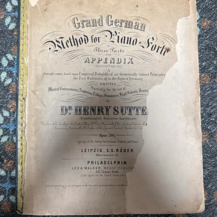 [BUNJANG] Vintage Antique Paper Piano Sheet Music / 빈티지 앤틱 지류 피아노 악보