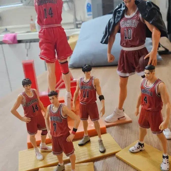 [BUNJANG] Slam Dunk 5-Figure Set + Giant Maki Jin Figure / 슬램덩크 피규어 5종 세트+큰정대만피규어