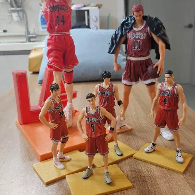 [BUNJANG] Slam Dunk 5-Figure Set + Giant Maki Jin Figure / 슬램덩크 피규어 5종 세트+큰정대만피규어