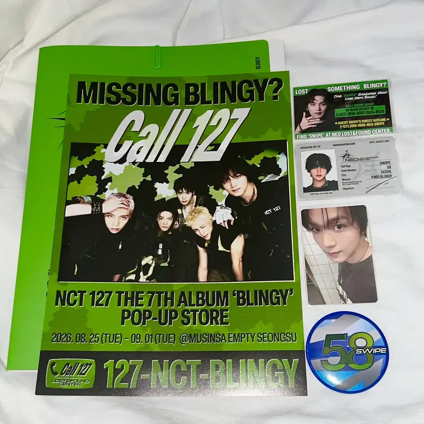 [BUNJANG] NCT 127 Haechan Blingy Photocard Bundle Set / (해찬) 엔시티 127 Blingy 블링이 팝업 트레카, 특전 외 일괄