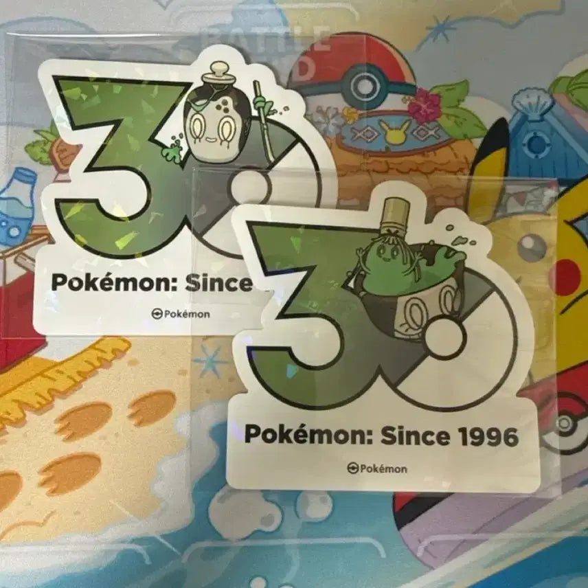 [BUNJANG] Pokemon 30th Anniversary Sticker Set - Sirdark, Grrrel / 포켓몬스터 30주년 스티커 - 차데스, 그우린차 일괄