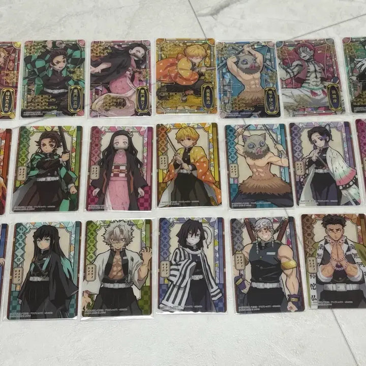 [BUNJANG] Demon Slayer: Mugen Train Glass Card Set / 귀멸의칼날 무한열차 글라스카드 20종 일괄판매