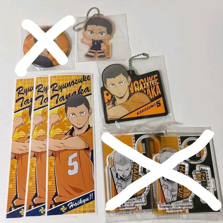 [BUNJANG] Haikyuu Tanaka Ryunosuke Goods Keychain Sticker Acrylic Set / 하이큐 타나카 류노스케 굿즈 키링 스티커 아크릴