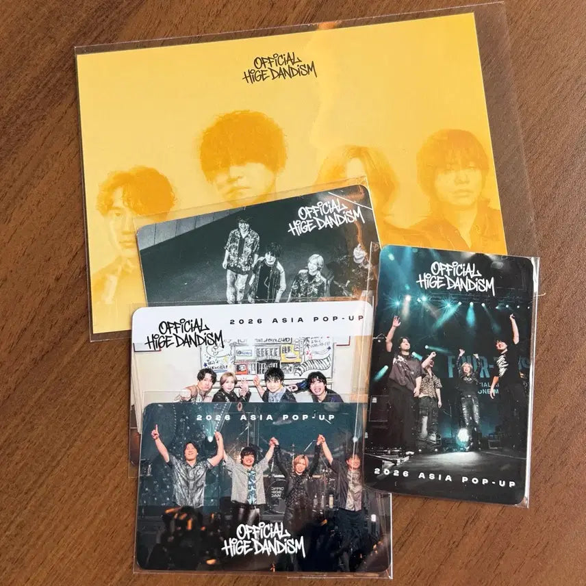 [BUNJANG] Official Higedan Popup Photocard Set (4 types) / 히게단 팝업 포토카드 4종