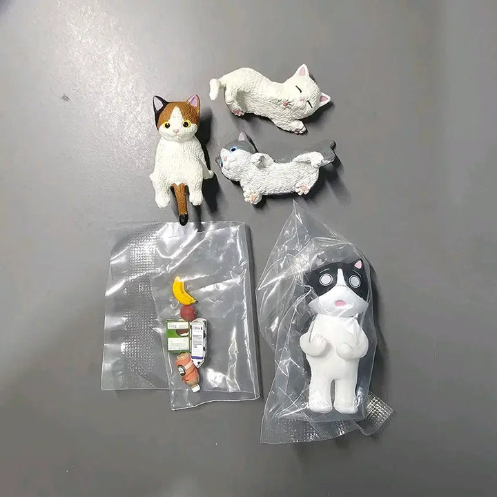 [BUNJANG] Bewildered Cat + Cat Corner Figure Gacha Set / [가챠] 당황 고양이 + 고양이 모서리 피규어 가챠 3종 - 일괄