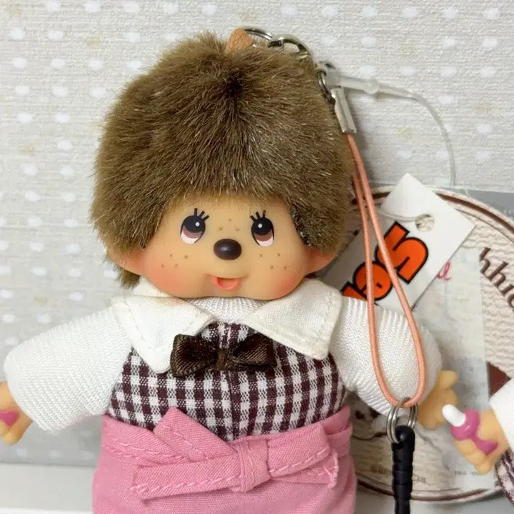 [BUNJANG] Cafe Monchhichi Mini Keyring (Girl - Tag Not Included) / 카페 몬치치 미니키링(여아 택 없음)