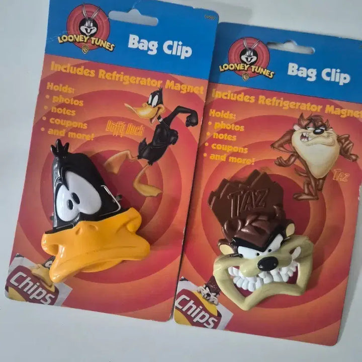 [BUNJANG] Looney Tunes Duffy Duck &amp; Taz Devil Back Clip Set / 루니툰 더피덕 테즈 백클립세트