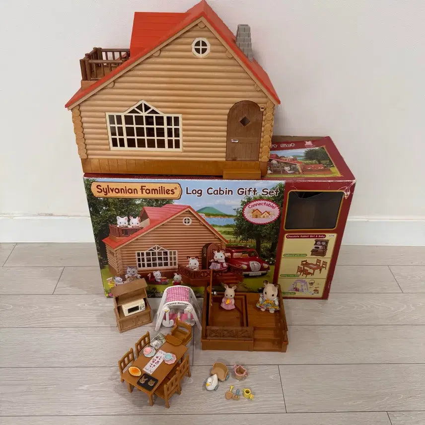 [BUNJANG] Sylvanian Families Log Cabin Gift Set - Discontinued / 5278)단종)올드)일괄)실바니안 로그케빈 기프트세트 바다가 보이는 통나무집