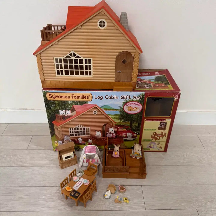 [BUNJANG] Sylvanian Families Log Cabin Gift Set - Discontinued / 5278)단종)올드)일괄)실바니안 로그케빈 기프트세트 바다가 보이는 통나무집