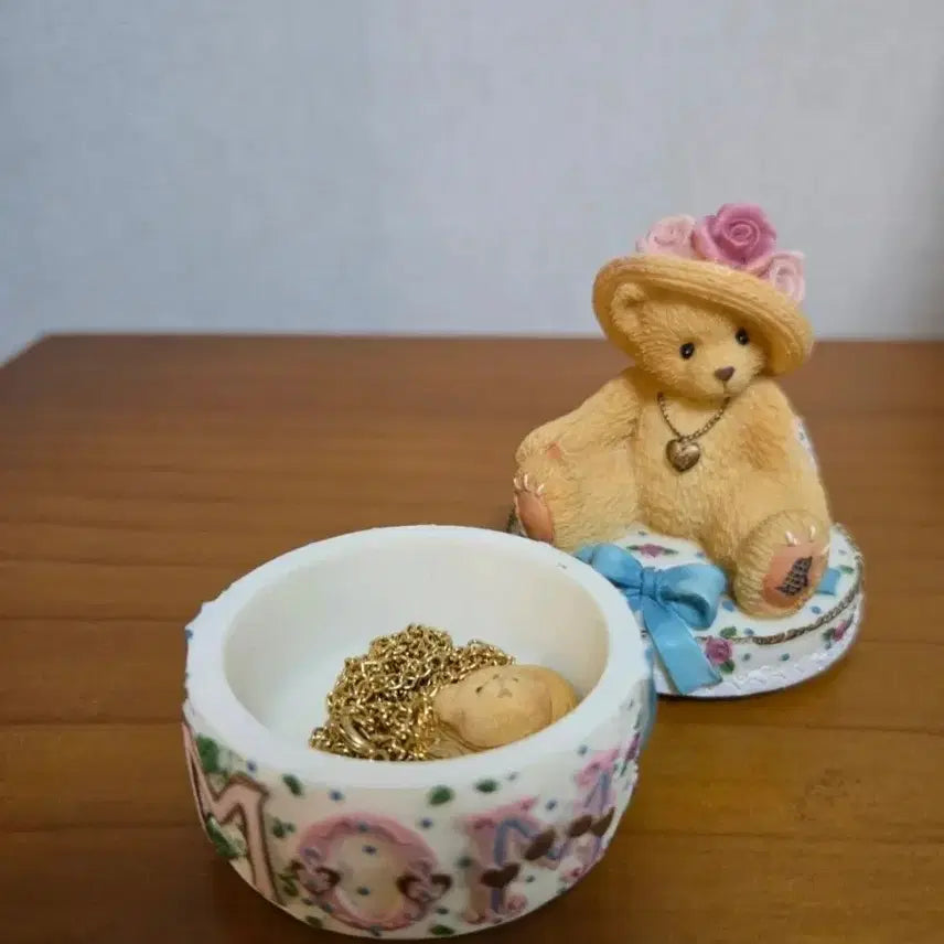[BUNJANG] Vintage Cherished Teddies Trinket Box with Necklace / 빈티지 체리쉬드 테디즈 트링켓 보석함 레어