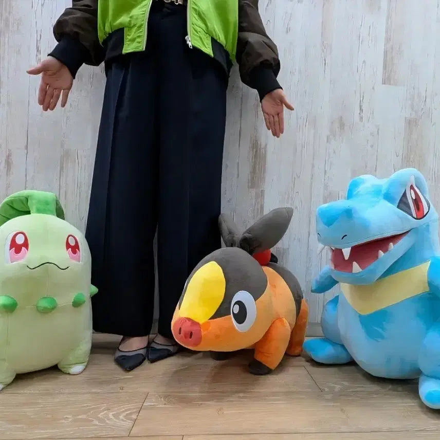 [BUNJANG] Pokemon Center Chikorita Life-Size Plush / 일본 포켓몬센터 치코리타 등신대 인형 팝니다
