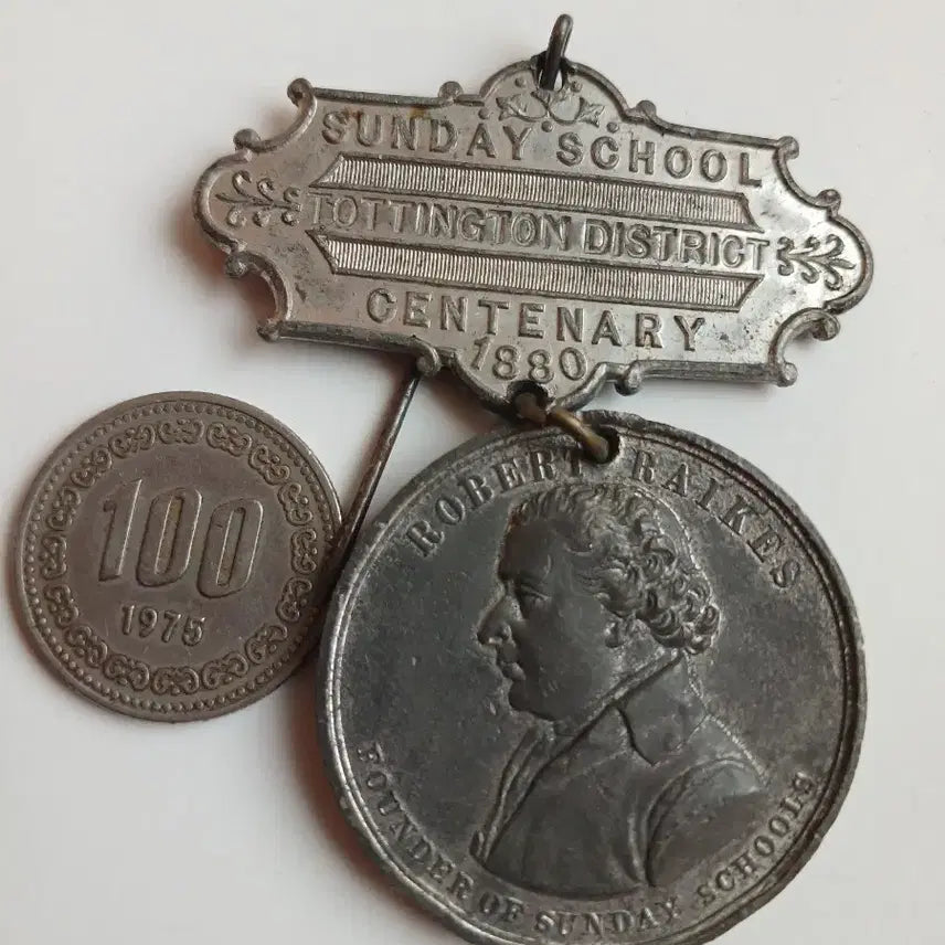 [BUNJANG] 1880 British Commemorative Medal - Robert Raikes Portrait / 1880년 영국 기념 메달