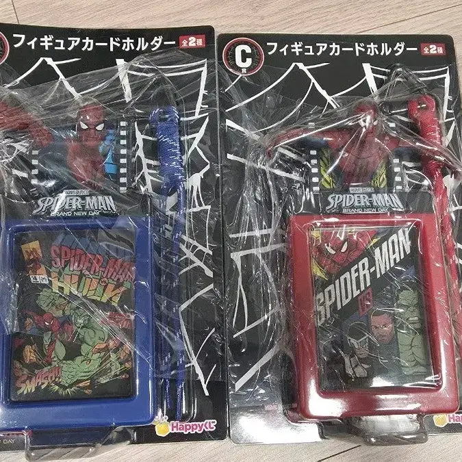 [BUNJANG] Spider-Man Figure C-Prize Card Holder Red/Blue Set / 스파이더맨 피규어 C상 카드홀더 레드/블루 세트
