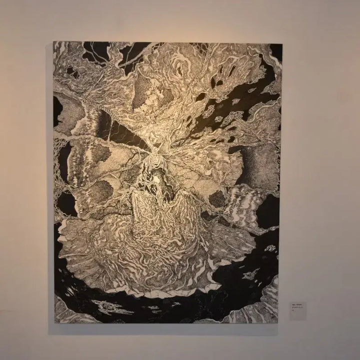 [BUNJANG] 얽히고 설키고 Carbon Ink Pen Drawing on Panel (No. 40) / 직접그린 펜화 40호 판넬