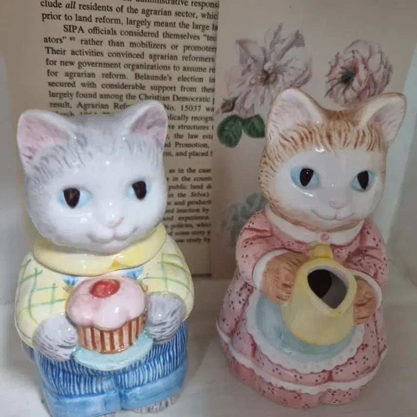 [BUNJANG] Avon Cat Creamer and Sugar Bowl Set / Avon 고양이 크리머 n슈가볼 세트