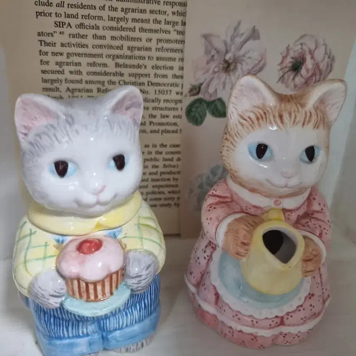 [BUNJANG] Avon Cat Creamer and Sugar Bowl Set / Avon 고양이 크리머 n슈가볼 세트