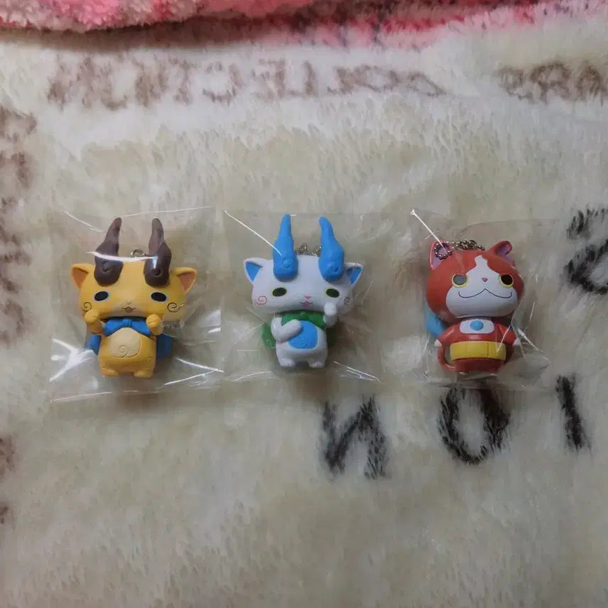 [BUNJANG] Yo-kai Watch Jibanyan, Koma, Shogun, Cat, Dog Classic Keychains &amp; Mascot Figures Bundle Set / 일괄 요괴워치 지바냥 황멍이 백멍이 고양이 강아지 고전 키링 마스코트 피규어 인형 키링 [2번 구성]